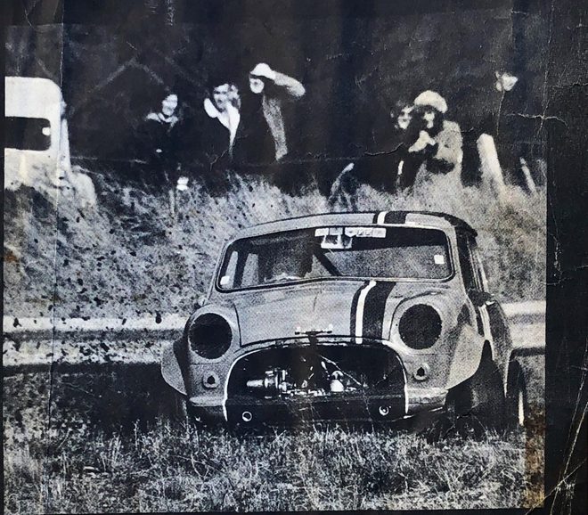 Canterbury Car Club Bulletin cover photo of Lyn Hatton's Mini Cooper S