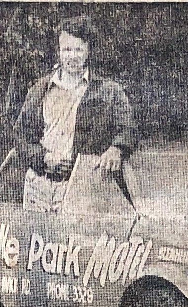 Lyn Hatton with his new Mini Sprint, October 1975