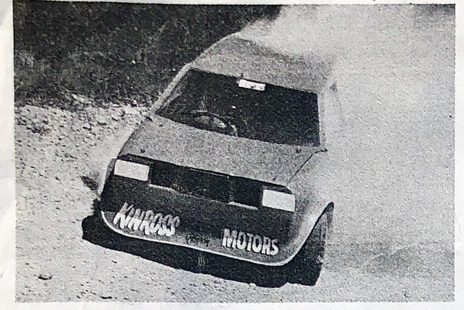 The red Mini Sprint cornering